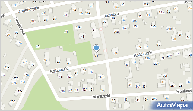 Kobyłka, Kościuszki Tadeusza, gen., 38, mapa Kobyłka