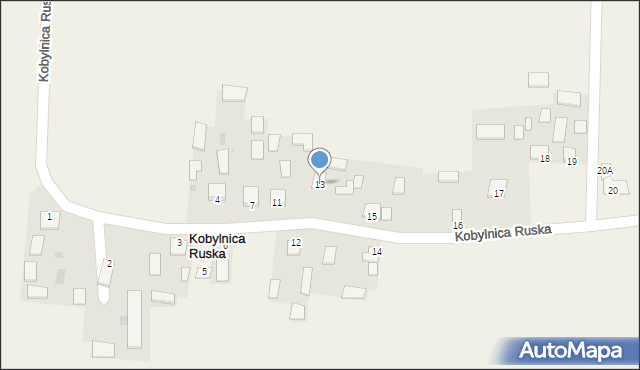 Kobylnica Ruska, Kobylnica Ruska, 13, mapa Kobylnica Ruska