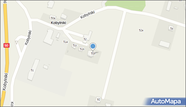 Kobylniki, Kobylniki, 51d, mapa Kobylniki