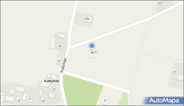 Kobylniki, Kobylniki, 36, mapa Kobylniki