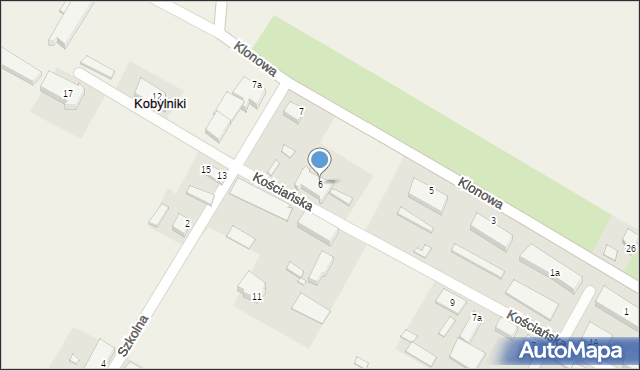 Kobylniki, Kościańska, 6, mapa Kobylniki