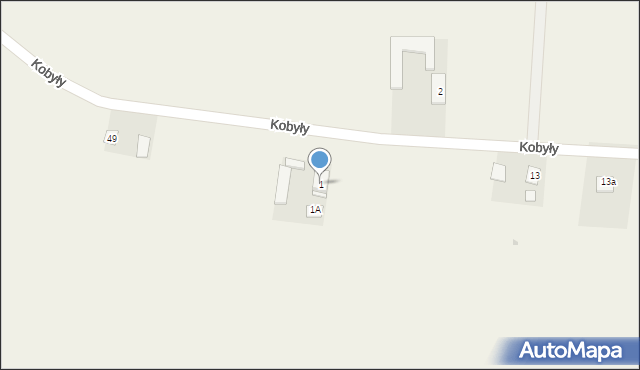 Kobyły, Kobyły, 1, mapa Kobyły