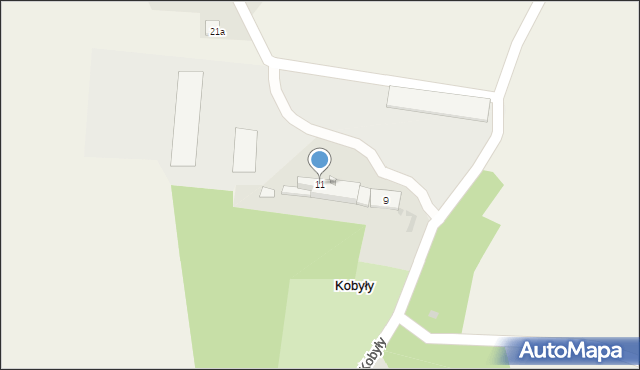 Kobyły, Kobyły, 11, mapa Kobyły