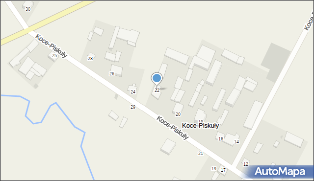 Koce-Piskuły, Koce-Piskuły, 22, mapa Koce-Piskuły