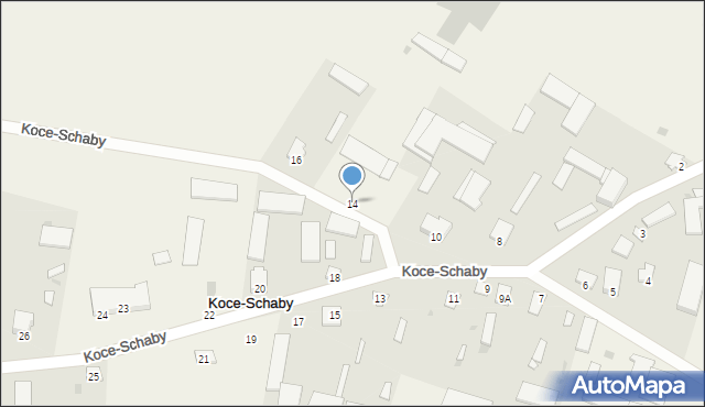 Koce-Schaby, Koce-Schaby, 14, mapa Koce-Schaby