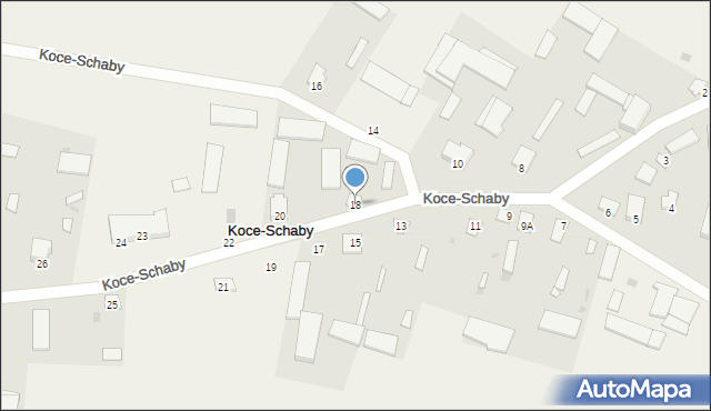 Koce-Schaby, Koce-Schaby, 18, mapa Koce-Schaby