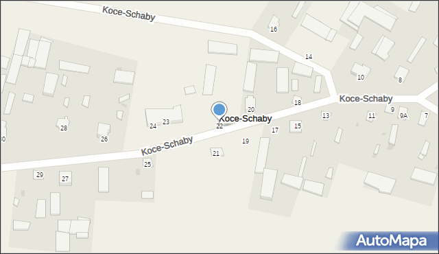 Koce-Schaby, Koce-Schaby, 22, mapa Koce-Schaby