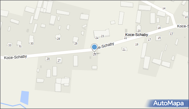 Koce-Schaby, Koce-Schaby, 25, mapa Koce-Schaby
