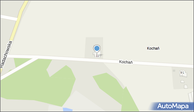 Kochań, Kochań, 11, mapa Kochań