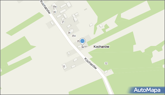 Kochanów, Kochanów, 34, mapa Kochanów