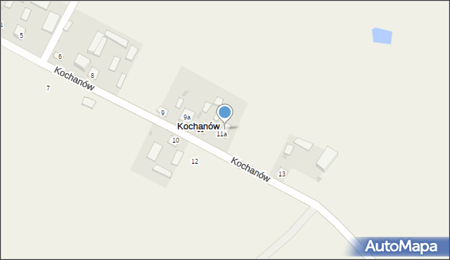 Kochanów, Kochanów, 996, mapa Kochanów