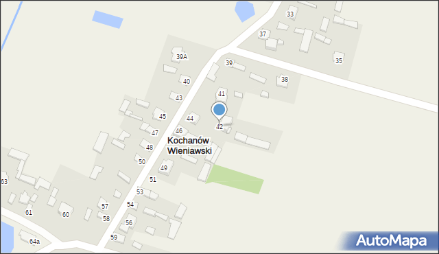 Kochanów Wieniawski, Kochanów Wieniawski, 42, mapa Kochanów Wieniawski