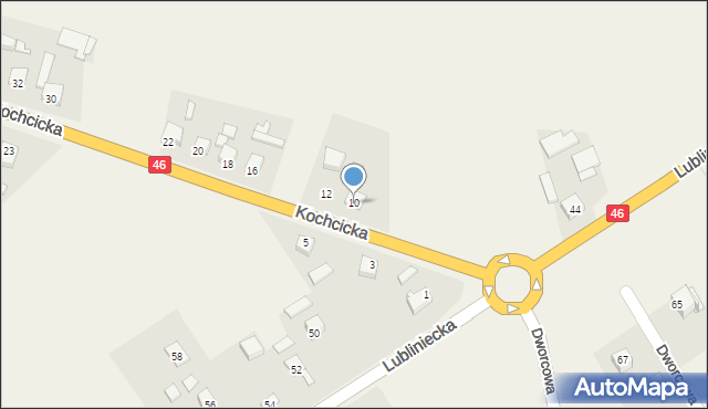 Kochanowice, Kochcicka, 10, mapa Kochanowice