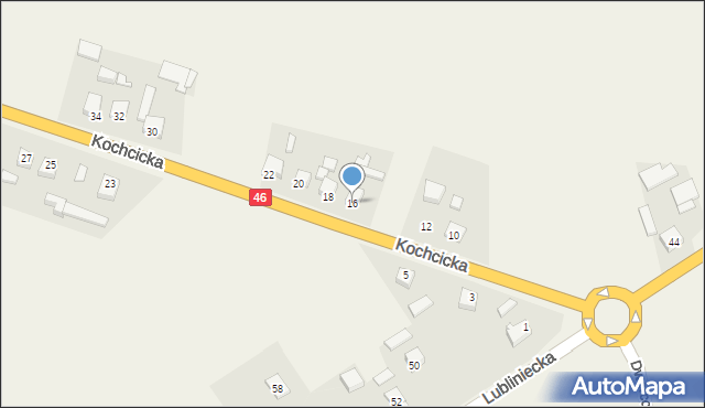 Kochanowice, Kochcicka, 16, mapa Kochanowice