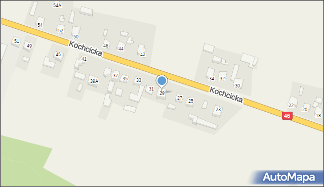 Kochanowice, Kochcicka, 29, mapa Kochanowice