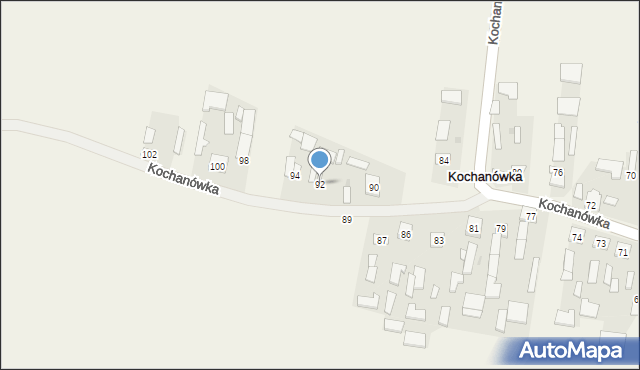 Kochanówka, Kochanówka, 92, mapa Kochanówka