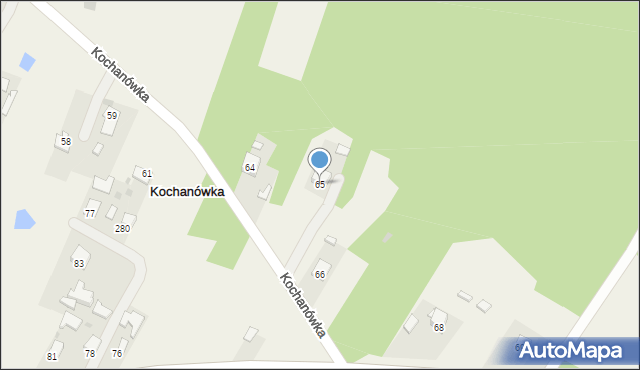 Kochanówka, Kochanówka, 65, mapa Kochanówka