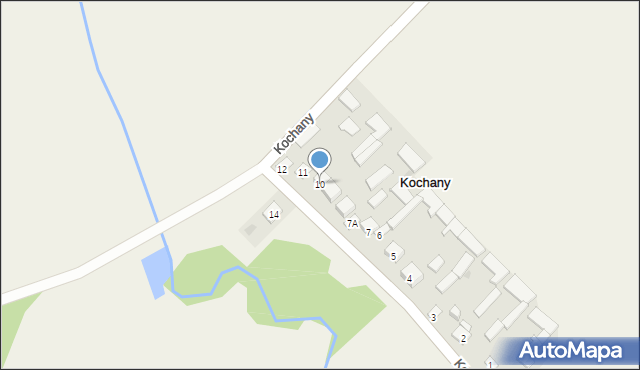 Kochany, Kochany, 10, mapa Kochany