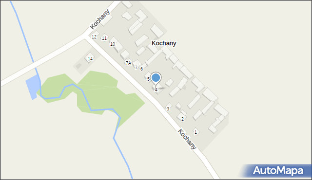 Kochany, Kochany, 4, mapa Kochany