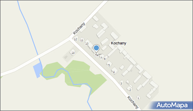 Kochany, Kochany, 7A, mapa Kochany