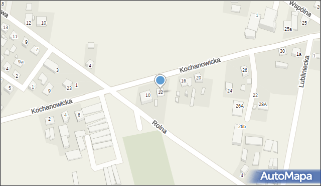 Kochcice, Kochanowicka, 12, mapa Kochcice