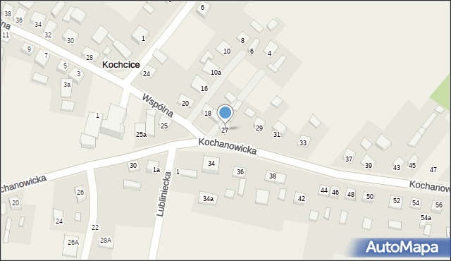 Kochcice, Kochanowicka, 27, mapa Kochcice