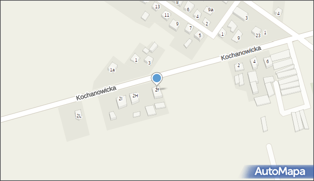 Kochcice, Kochanowicka, 2f, mapa Kochcice