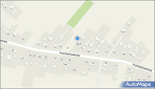 Kochcice, Kochanowicka, 49, mapa Kochcice