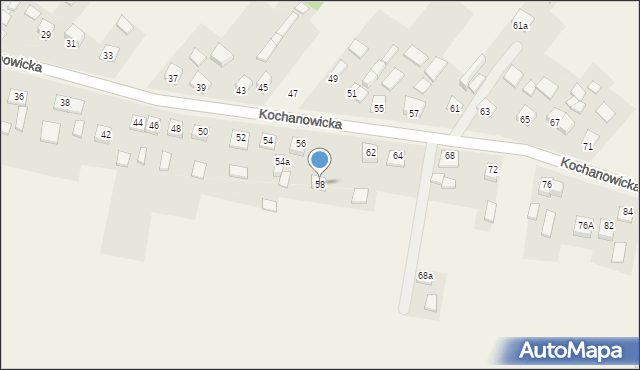 Kochcice, Kochanowicka, 58, mapa Kochcice