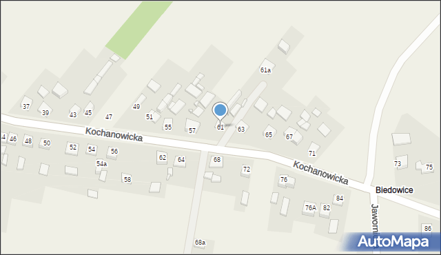 Kochcice, Kochanowicka, 61, mapa Kochcice