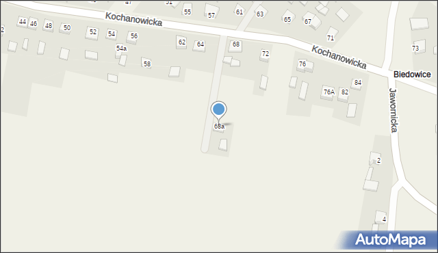 Kochcice, Kochanowicka, 68a, mapa Kochcice