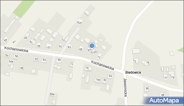 Kochcice, Kochanowicka, 69, mapa Kochcice