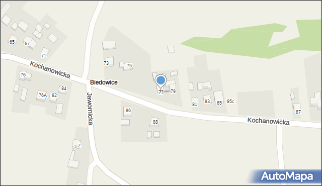 Kochcice, Kochanowicka, 77, mapa Kochcice