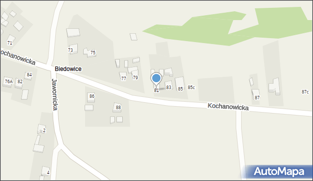 Kochcice, Kochanowicka, 81, mapa Kochcice