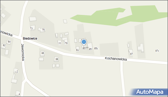 Kochcice, Kochanowicka, 83, mapa Kochcice