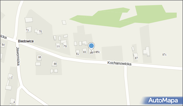 Kochcice, Kochanowicka, 85, mapa Kochcice