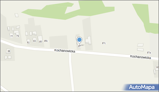 Kochcice, Kochanowicka, 87, mapa Kochcice