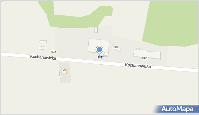 Kochcice, Kochanowicka, 89E, mapa Kochcice