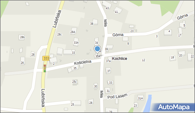 Kochlice, Kościelna, 30A, mapa Kochlice