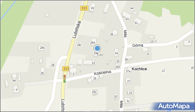 Kochlice, Kościelna, 7, mapa Kochlice