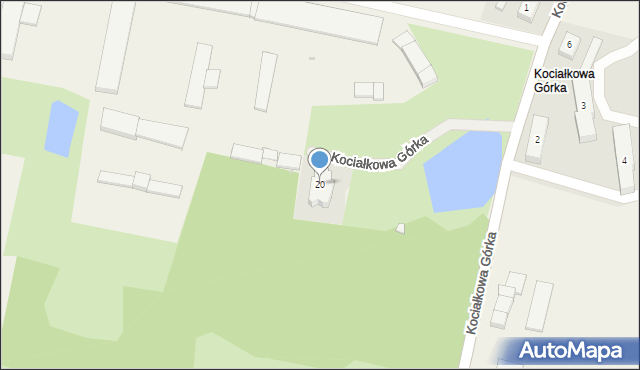 Kociałkowa Górka, Kociałkowa Górka, 20, mapa Kociałkowa Górka