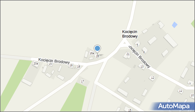 Kocięcin Brodowy, Kocięcin Brodowy, 16, mapa Kocięcin Brodowy