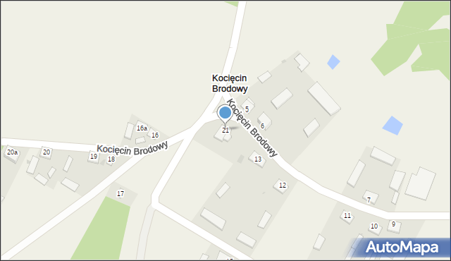 Kocięcin Brodowy, Kocięcin Brodowy, 21, mapa Kocięcin Brodowy