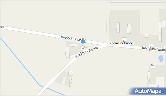 Kocięcin-Tworki, Kocięcin-Tworki, 12, mapa Kocięcin-Tworki