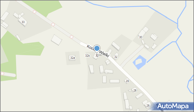 Kocień Wielki, Kocień Wielki, 32, mapa Kocień Wielki