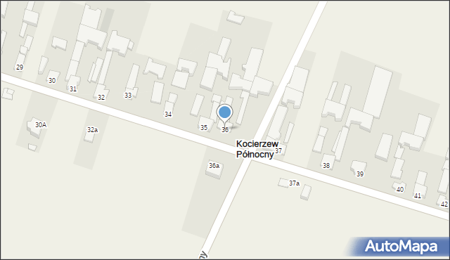 Kocierzew Północny, Kocierzew Północny, 36, mapa Kocierzew Północny