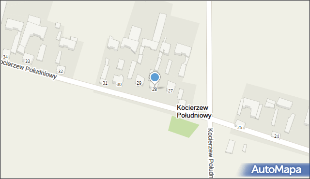 Kocierzew Południowy, Kocierzew Południowy, 28, mapa Kocierzew Południowy