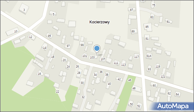 Kocierzowy, Kocierzowy, 105, mapa Kocierzowy