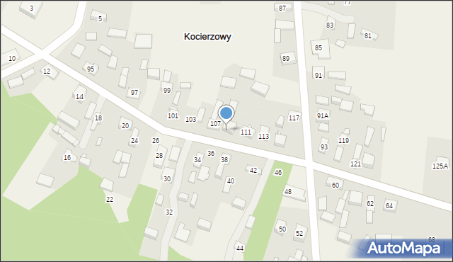 Kocierzowy, Kocierzowy, 109, mapa Kocierzowy