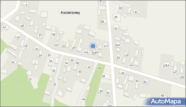 Kocierzowy, Kocierzowy, 113, mapa Kocierzowy